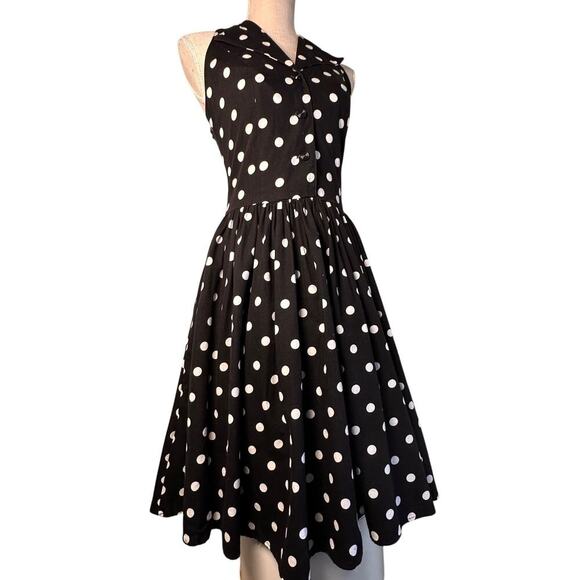 Vintage 80s 90s Robbie Bee Polka Dot Halter Midi Dress Women Sz 8 Marilyn Monroe - Picture 3 of 16